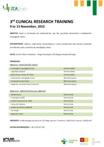 2CA-Braga_3rd_CLINICAL RESEARCH TRAINING_PROGRAMME