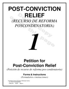 POST-CONVICTION RELIEF (RECURSO DE REFORMA POSCONDENATORIA)  1