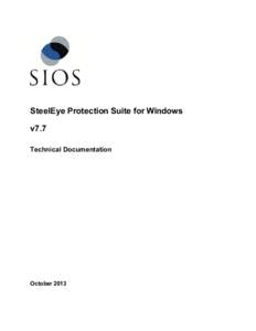 SteelEye Protection Suite for Windows v7.7 Technical Documentation October 2013