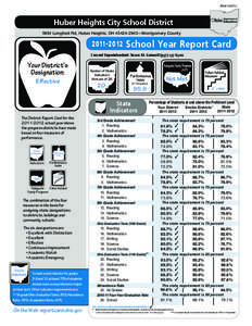 IRN# [removed]Huber Heights City School District 5954 Longford Rd, Huber Heights, OH[removed]—Montgomery County[removed]School Year Report Card