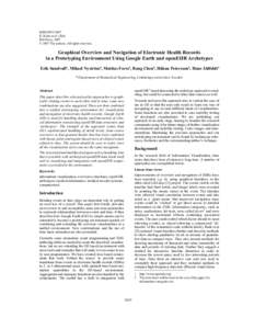 MEDINFO 2007 K. Kuhn et al. (Eds) IOS Press, 2007 © 2007 The authors. All rights reserved.  Graphical Overview and Navigation of Electronic Health Records