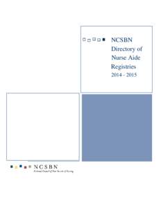 NCSBN Directory of Nurse Aide Registries[removed]