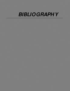 BIBLIOGRAPHY SURVEY REPORT FOR HISTORIC HIGHWAY BRIDGES