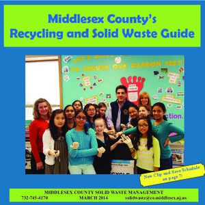 Middlesex County’s Recycling and Solid Waste Guide edule h c