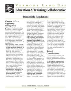 Permissible Regulations Chapter[removed]a Regulatory Smorgasbord  C