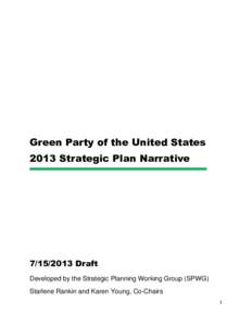 Politics / International relations / Strategic management / Business intelligence / SWOT analysis / Green Party of the United States / Green Party of England and Wales / Green Party of Pennsylvania / Green Party of Canada / SWOT / Pacific Green Party / Libertarian Party