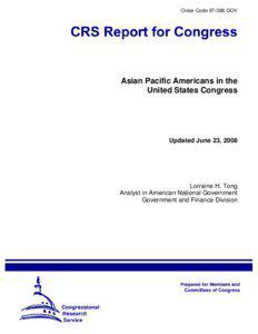 Asian Pacific Americans in the United States Congress