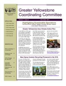 GREATER YELLOWSTONE COORDINATING COMMITTEE Greater Yellowstone Coordinating Committee