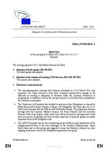 [removed]EUROPEAN PARLIAMENT Delegation for relations with the Mashreq countries  DMAS_PV(2011)0315_1