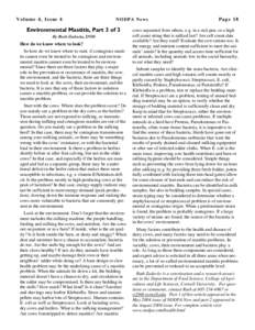 Volume 4, Issue 4  NODPA News Environmental Mastitis, Part 3 of 3 By Ruth Zadocks, DVM