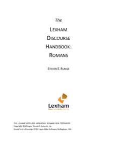 The  LEXHAM DISCOURSE HANDBOOK: ROMANS