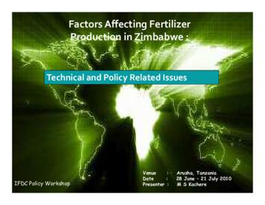 Factors affecting Fert production in zimbabwe-kachere