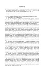 CHAPTER 27 AN ACT authorizing Internet gaming at Atlantic City casinos under certain circumstances and amending and supplementing the 