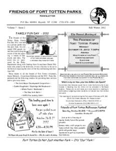FRIENDS OF FORT TOTTEN PARKS Newsletter P.O. Box[removed], Bayside, NY[removed]—3684