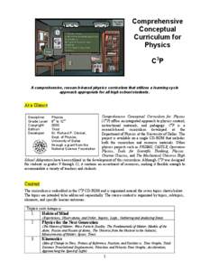 Comprehensive Conceptual Curriculum for