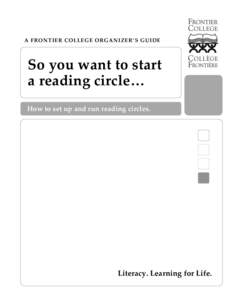 So you want to start a reading circle… How to set up and run reading circles