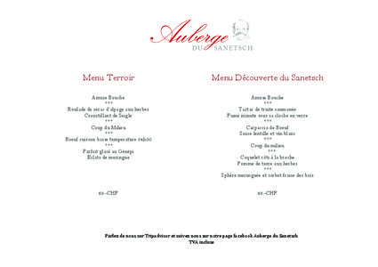    	
      Menu Terroir