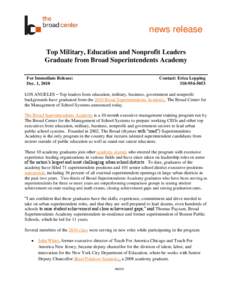 Top Military, Education and Nonprofit Leaders