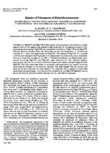 Biochem. J,Printed in Great Britain 255  Kinetics of Nitrogenase of Klebsiella pneumoniae