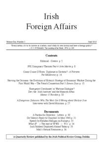 Irish Foreign Affairs Volume Six, Number 2