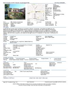 8167 Vineyard AV #117, Rancho Cucamonga[removed]List Price: $ 245,000 Status: ML#: APN: