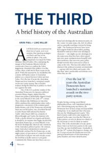 THE THIRD A brief history of the Australian ARON PAUL & LUKE MILLER A