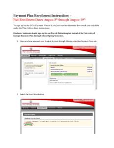 Microsoft Word - Fall 2016 Payment Plan Enrollment instructions