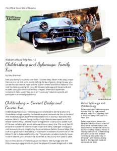 The Oﬃcial Travel Site of Alabama  Alabama Road Trip No. 12 Childersburg and Sylacauga: Family Fun