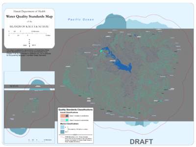 Hawaii Department of Health  Water Quality Standards Map Pacific Ocean