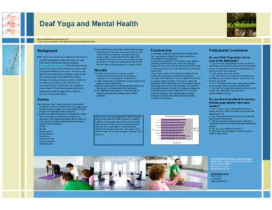 Deaf Yoga and Mental Health Karli Dettman MACA (Qualified) M.A B.A Yoga Teachers Association Australian & Australian Counselling Association Background RMIT University researchers in Melbourne (Penman et