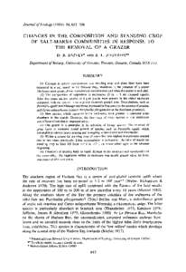 Changes in the Composition and Standing Crop of Salt-Marsh Communities in Response to the Removal of a Grazer