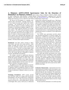 Mass spectrometry / Chemical pathology / Time-of-flight mass spectrometry / Spectroscopy / Chemical imaging / Chemistry / Scientific method / Laboratory techniques