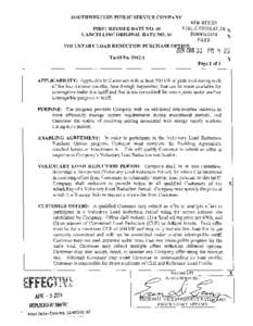 SOUTHWESTERN PUBLIC SERVICE COMPANY  NEW MEX1Ctl FIRST REVISED RATE NO. 60 CANCELLING ORIGINAL RATE NO. 60