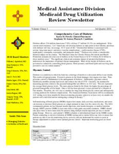 ``  Medical Assistance Division Medicaid Drug Utilization Review Newsletter Volume 4 Issue 3