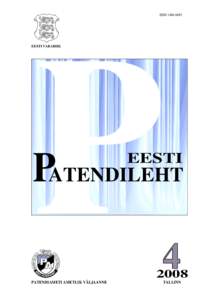 Mustamäe / Term of patent / Pae /  Tallinn / European Patent Convention / Estonia / Tallinn / Patent Cooperation Treaty / International relations / Europe / .ee