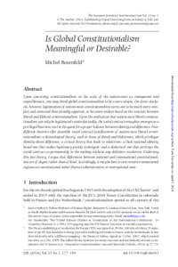 The European Journal of International Law Vol. 25 no. 1 © The Author, 2014. Published by Oxford University Press on behalf of EJIL Ltd. All rights reserved. For Permissions, please email: [removed] Is