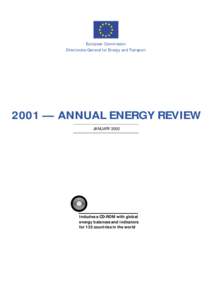 European Commission Directorate-General for Energy and Transport 2001 — ANNUAL ENERGY REVIEW JANUARY 2002