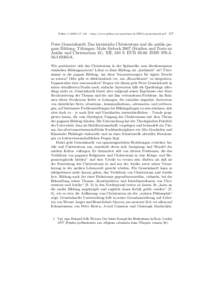 Plekos 11,2009,117–124 – http://www.plekos.uni-muenchen.de/2009/r-gemeinhardt.pdf  117 Peter Gemeinhardt: Das lateinische Christentum und die antike pagane Bildung. T¨ ubingen: Mohr SiebeckStudien und Texte z