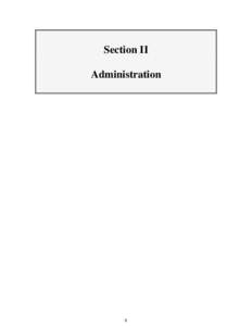 Section II Administration 5  6
