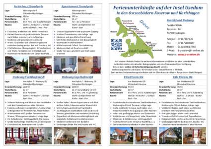 Usedom Ferienhaus und Usedom Ferienwohnung von Privat