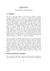 CHAPTER IV Potential Sectors of State Economy AN OVERVIEW