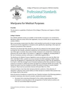 Marijuana for Medical Purposes