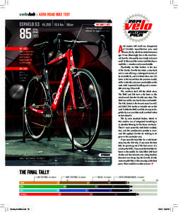 » AERO road bike test  CERVÉLO S3 85