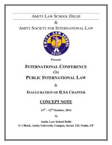 AMITY LAW SCHOOL DELHI & AMITY SOCIETY FOR INTERNATIONAL LAW Presents
