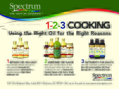 TMCOOKING Using the Right Oil for the Right Reasons  1REFINED FOR HIGH HEAT