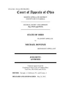 [Cite as State v. Bovenzi, 2012-Ohio[removed]Court of Appeals of Ohio EIGHTH APPELLATE DISTRICT COUNTY OF CUYAHOGA