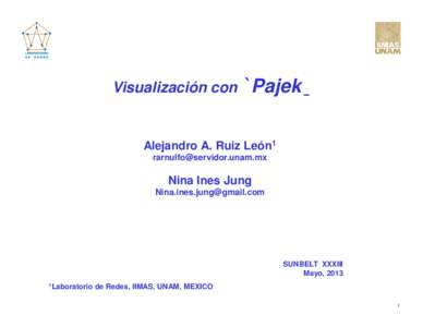 Visualización con “Pajek”  Alejandro A. Ruiz León1   Nina Ines Jung