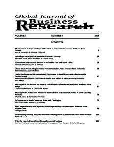 Global Journal of  Research Business  VOLUME 7