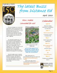 The latest Buzz from Distance Ed April 2013 ESU Mobile Launched for use!