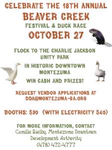 Celebrate The 18th Annual  Beaver Creek Festival & Duck Race  October 27